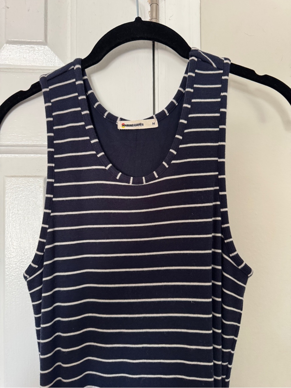 Marine Layer Navy and White Striped Tank dress